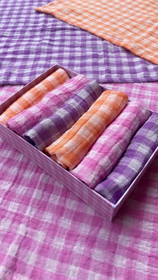 Coffret de 6 serviettes de table Petite Sunset