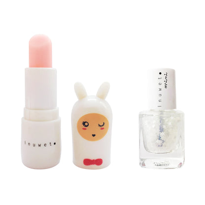 Coffret Blanc duo baume à lèvres et vernis à l'eau Barbe à papa