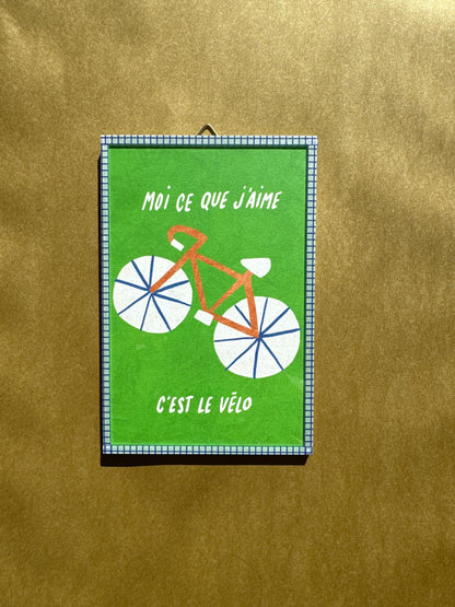 Illustration encadrée "Le Vélo"