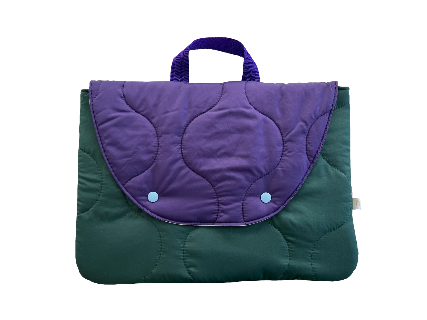 Housse ordinateur Puffy Vert bouteille & Violet