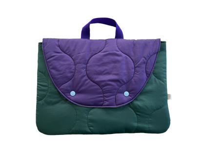 Housse ordinateur Puffy Vert bouteille & Violet