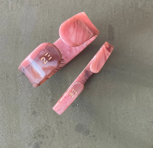 Bracelet Jonc Fin Rose Marbré