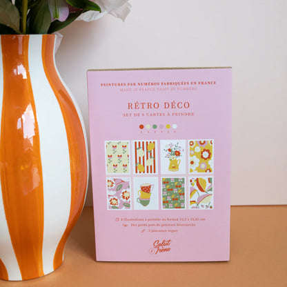 Cartes à peindre par numéros Rétro déco