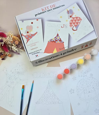 Kit de peinture aux numéros pour enfants Circus
