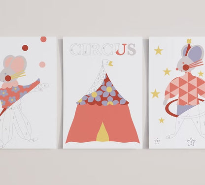 Kit de peinture aux numéros pour enfants Circus