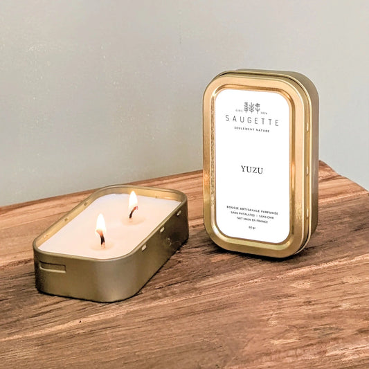 Bougie parfumée 2 mèches Yuzu