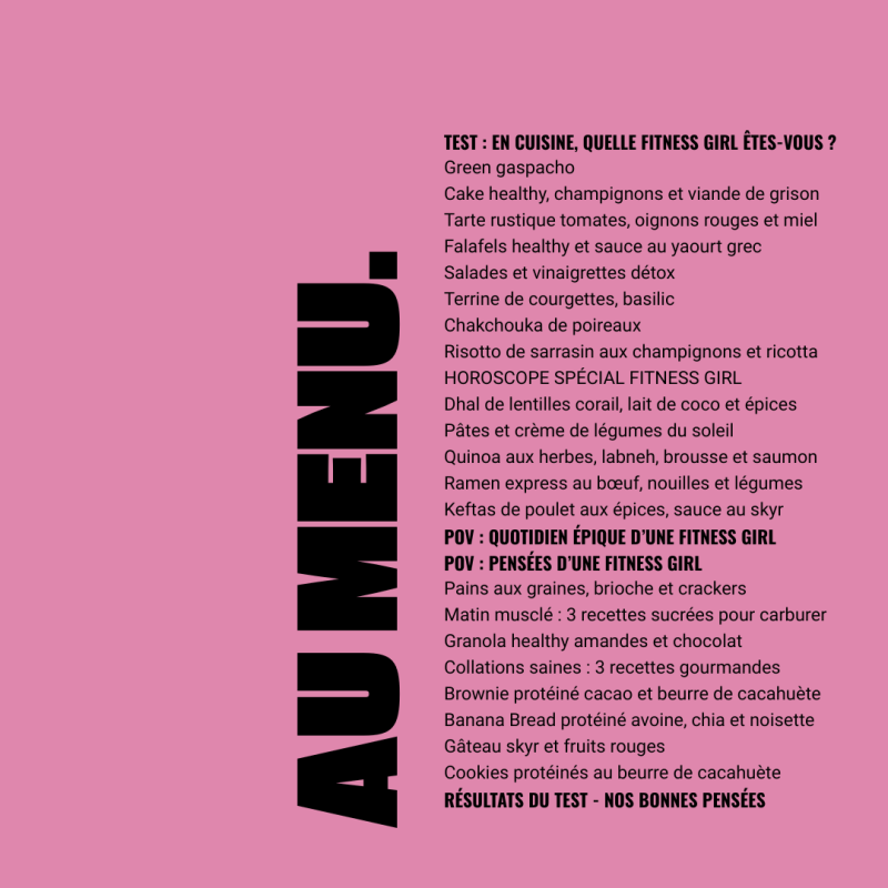 Livre de recettes - Fitness girl