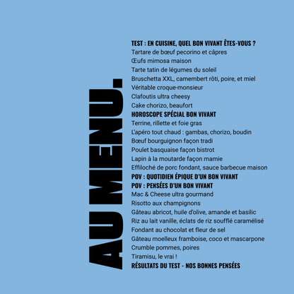 Livre de recettes - Bon vivant