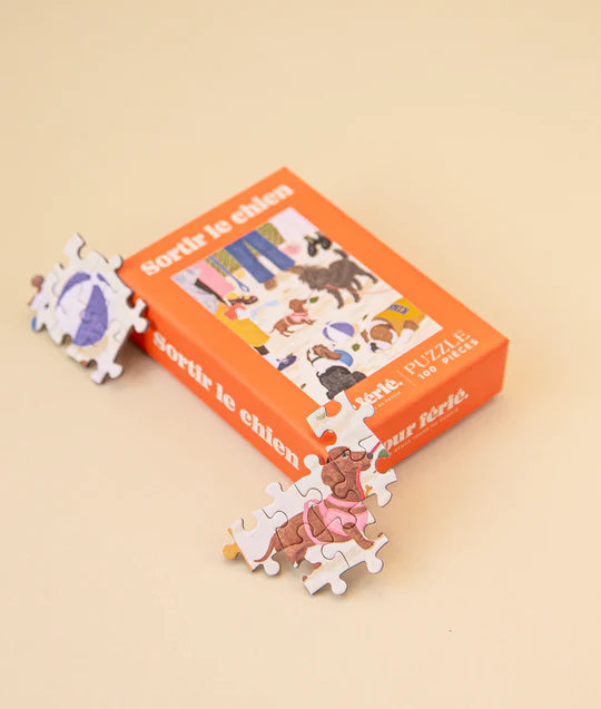 Puzzle 100 pces - Sortir le chien