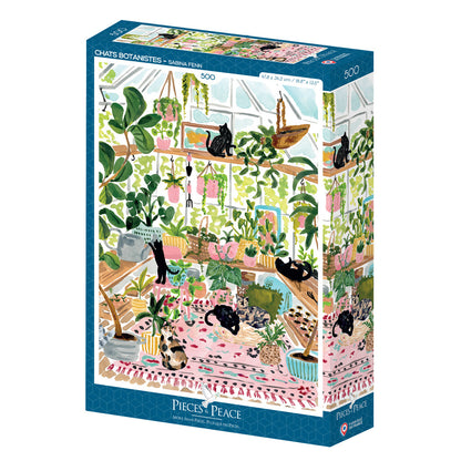 Puzzle 500 pcs Chats botanistes