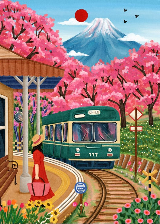 Puzzle 500 pcs Fuji Blossoms