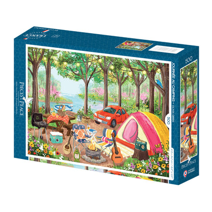 Puzzle 500 pcs Journée au camping