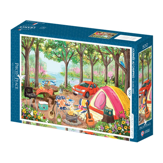 Puzzle 500 pcs Journée au camping