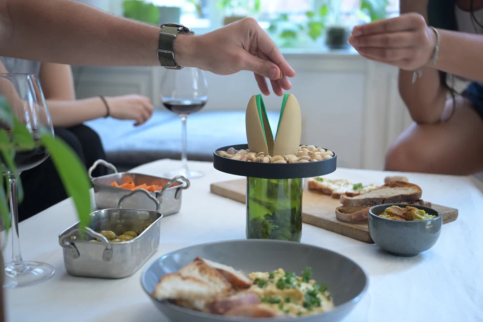 "Pistache" Poubelle de coquilles