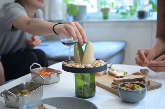 "Pistache" Poubelle de coquilles