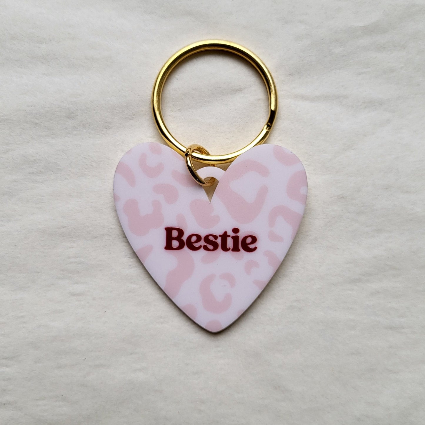 Porte-clé cœur Bestie