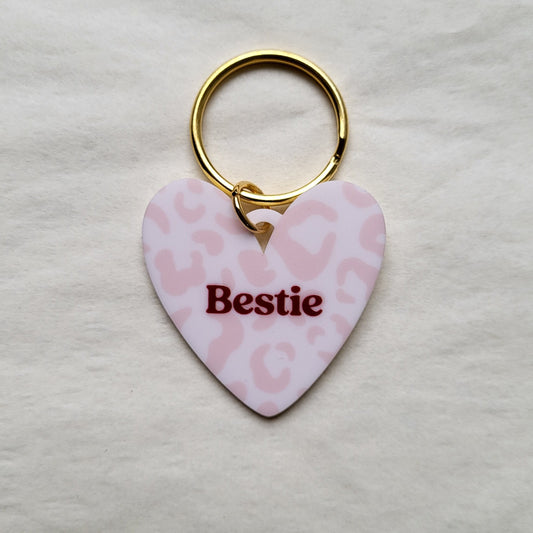 Porte-clé cœur Bestie