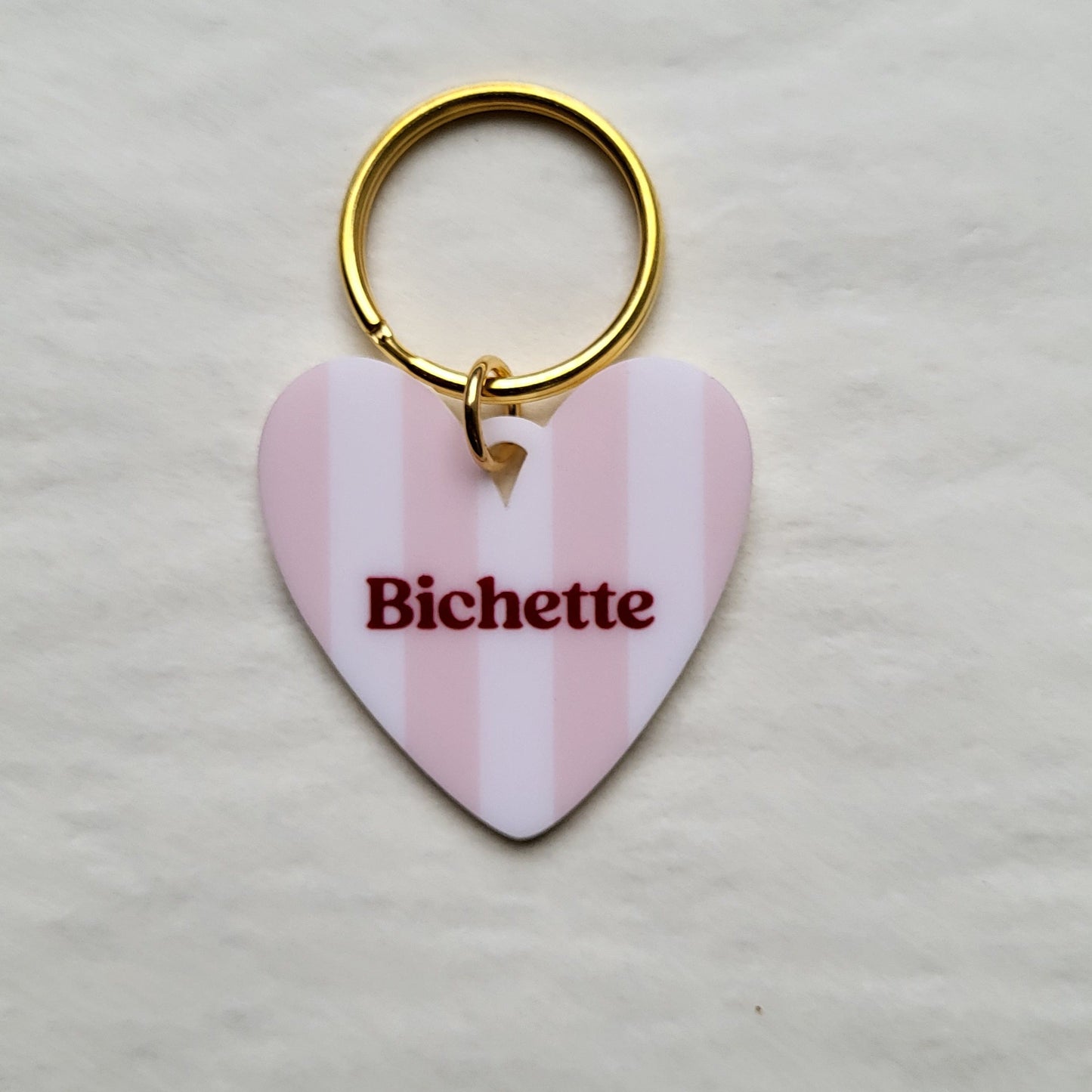 Porte-clé cœur Bichette