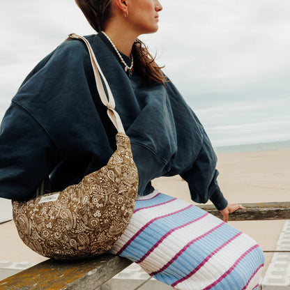 Sac demi-lune Bandana Kaki