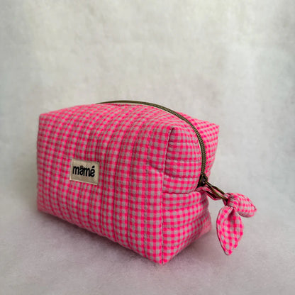 Trousse Vichy Rose Fluo
