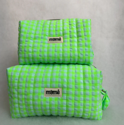 Trousse Vichy Vert Fluo