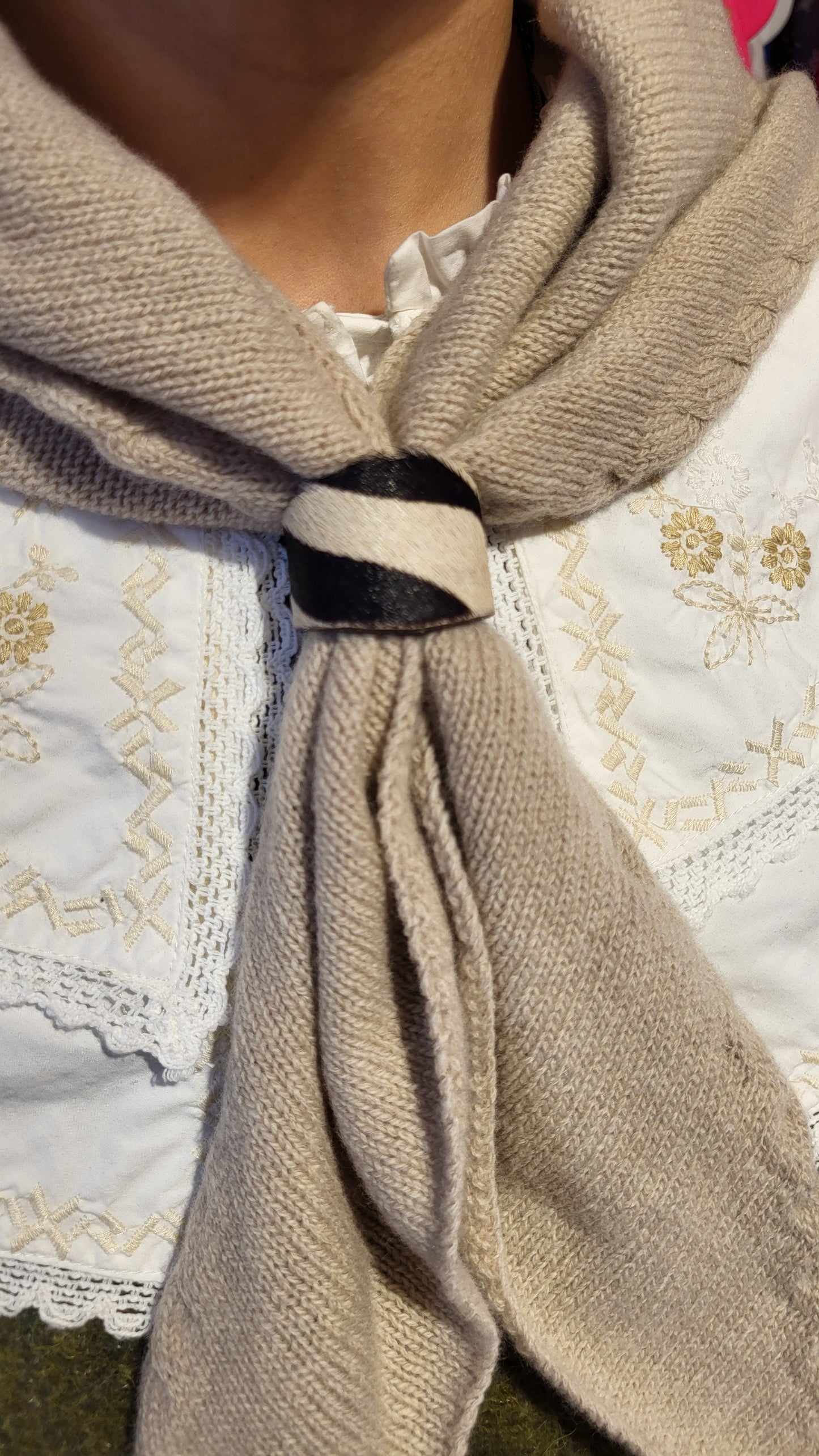 Tube Bijou foulard cuir