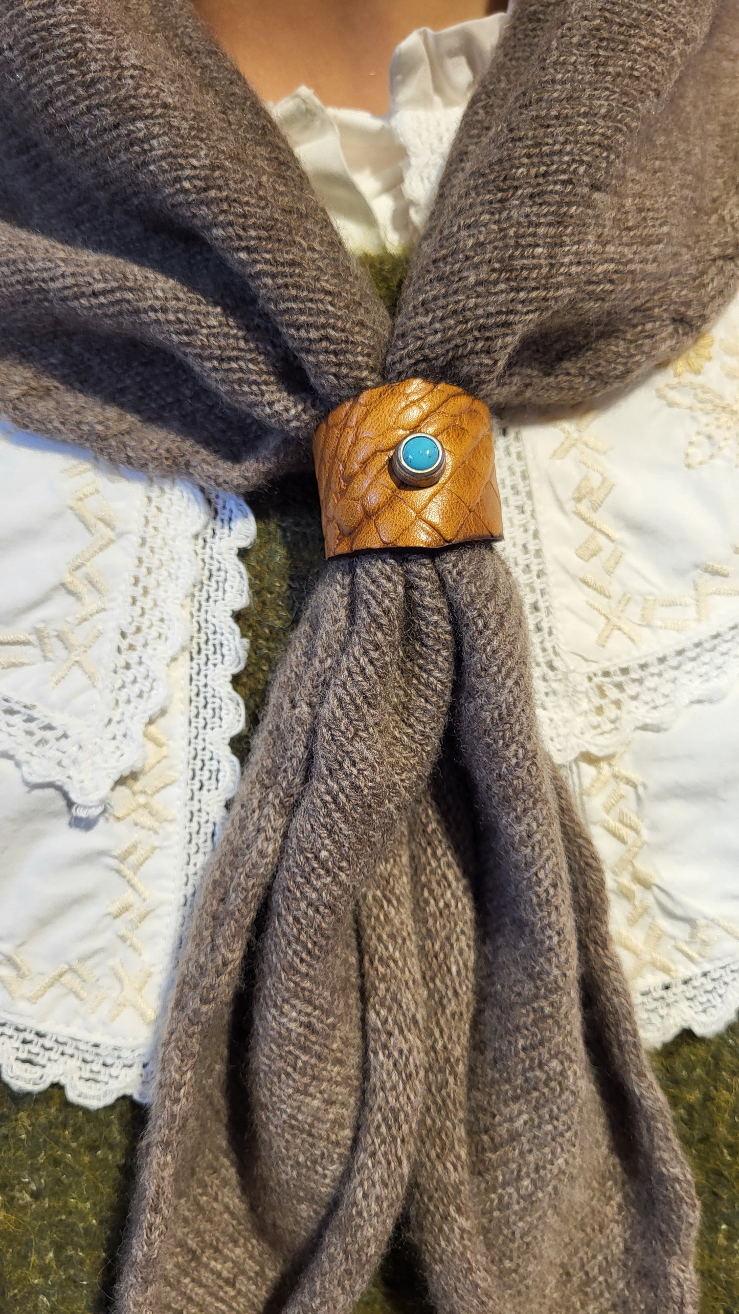 Tube Bijou foulard cuir