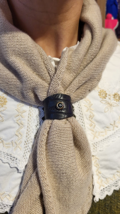 Tube Bijou foulard cuir