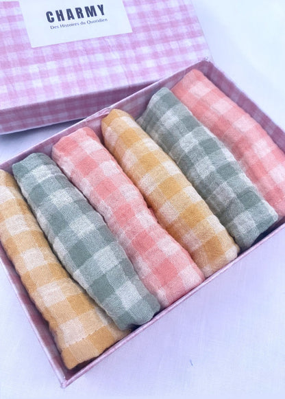 Coffret de 6 serviettes de table Petite Pastel