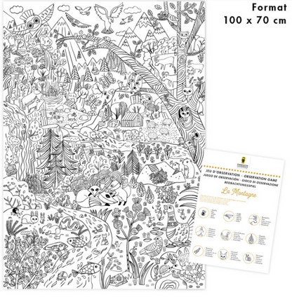 Coloriage géant - La Montagne