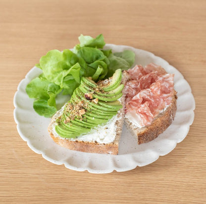 Grande assiette plate fleurs