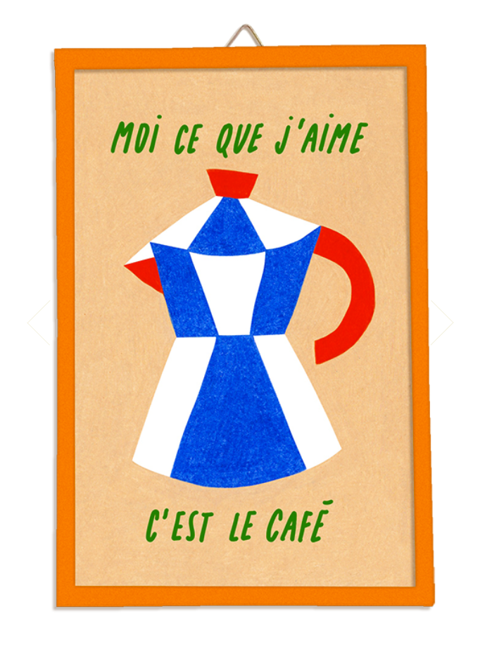 Illustration encadrée « Le Café »