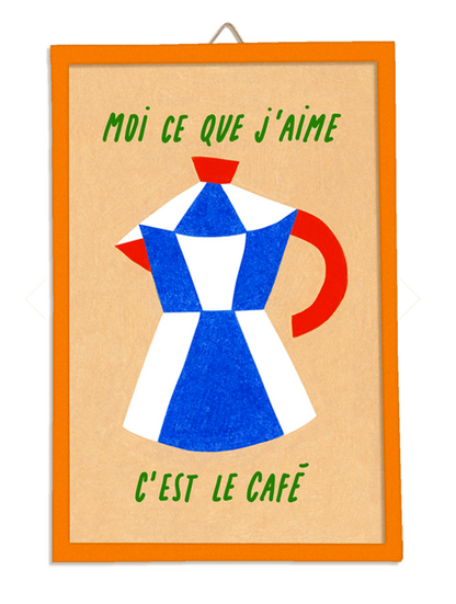 Illustration encadrée « Le Café »