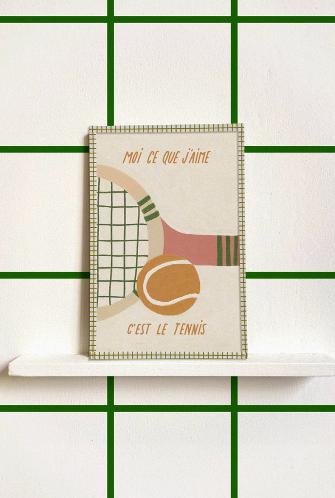 Illustration encadrée « Le Tennis »