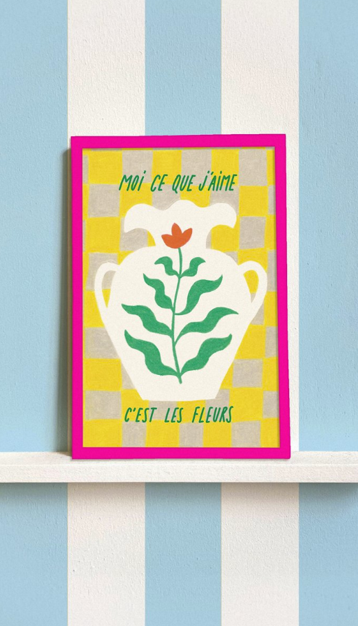 Illustration encadrée "Les Fleurs"