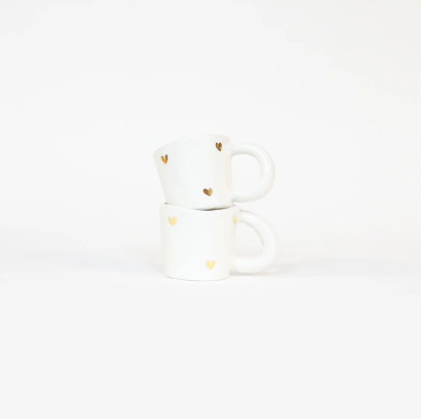 Mug - Coeurs Dorés 9 cm