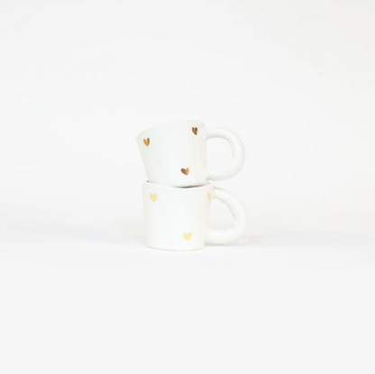 Mug - Coeurs Dorés 9 cm