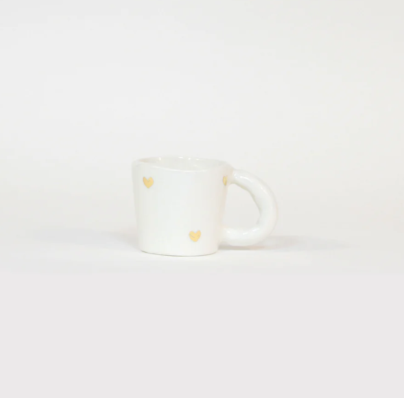 Mug - Coeurs Dorés 9 cm