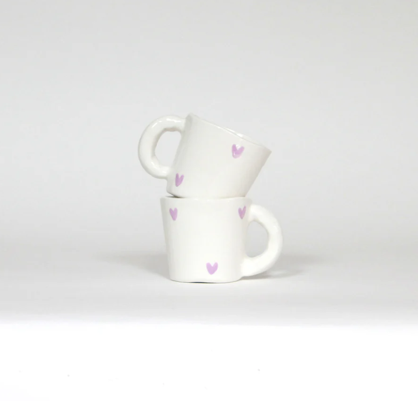 Mug - Coeurs Lilas 9 cm