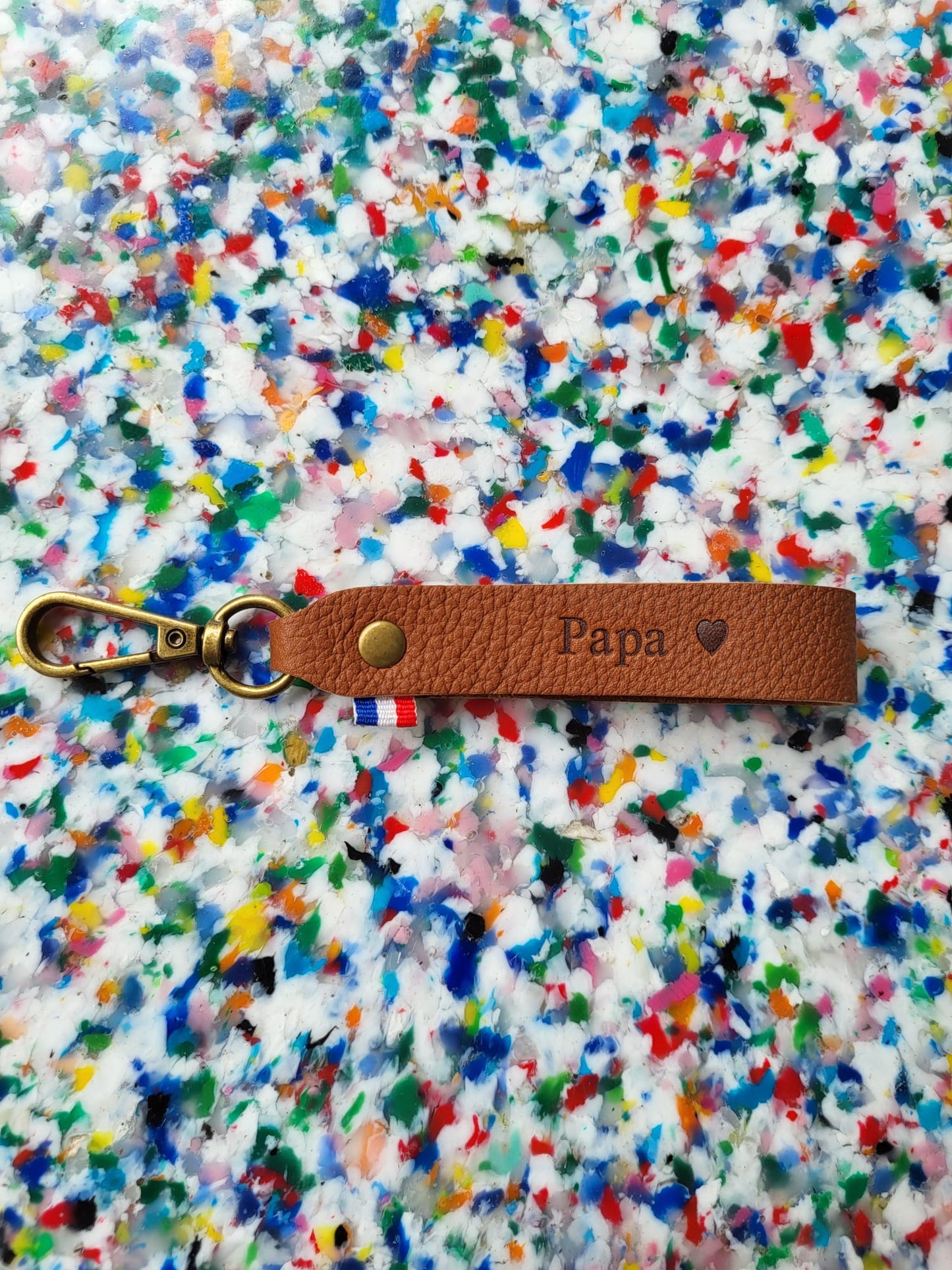 Porte clés cuir - Papa